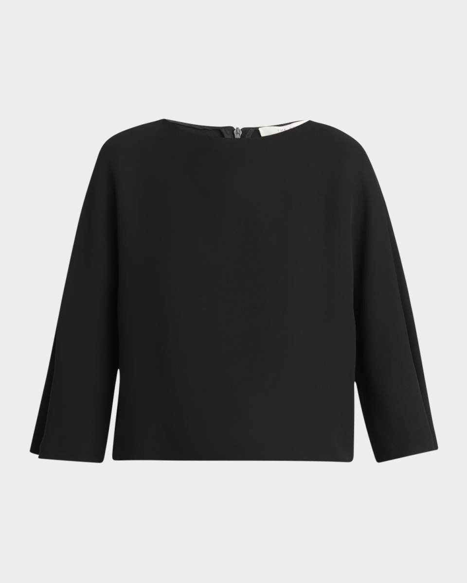 Faurelle Three-Quarter Sleeve Silk Top
